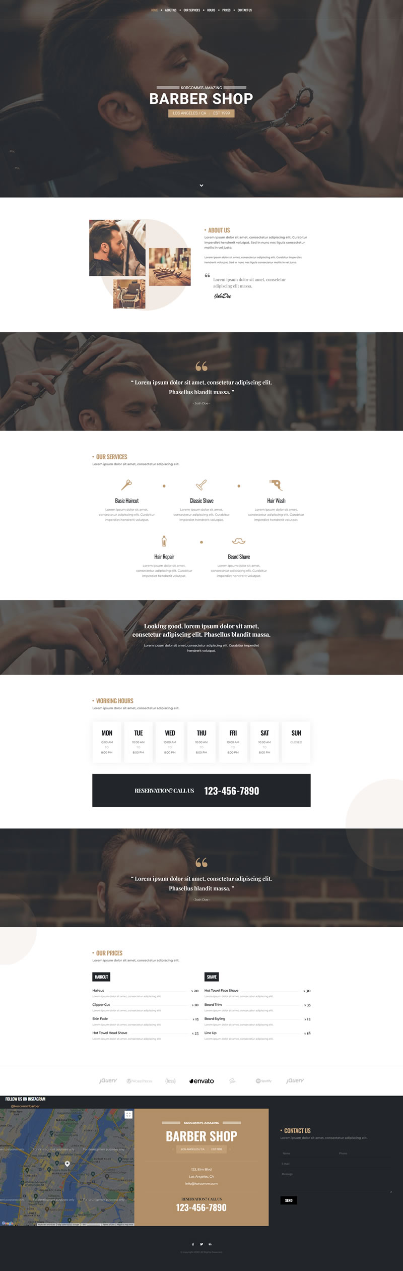 Sample Barber Website